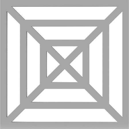Ekena Millwork 1 1/4"D x 36"H x 36"L Decorative Railing Insert, Square Web Pattern 3 for 42" Overall Rail Height EC01X36X36DISW3
